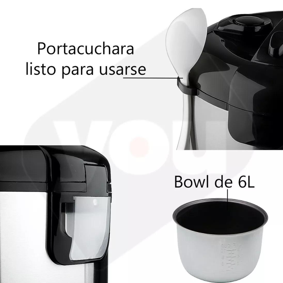 Olla Eléctrica Digital con Placas Cerámicas 6 Litros